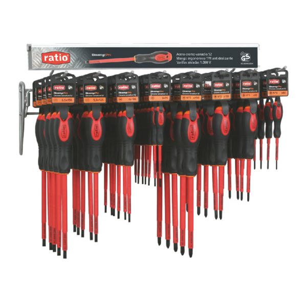 Destornilladores varilla aislada 1000 V.